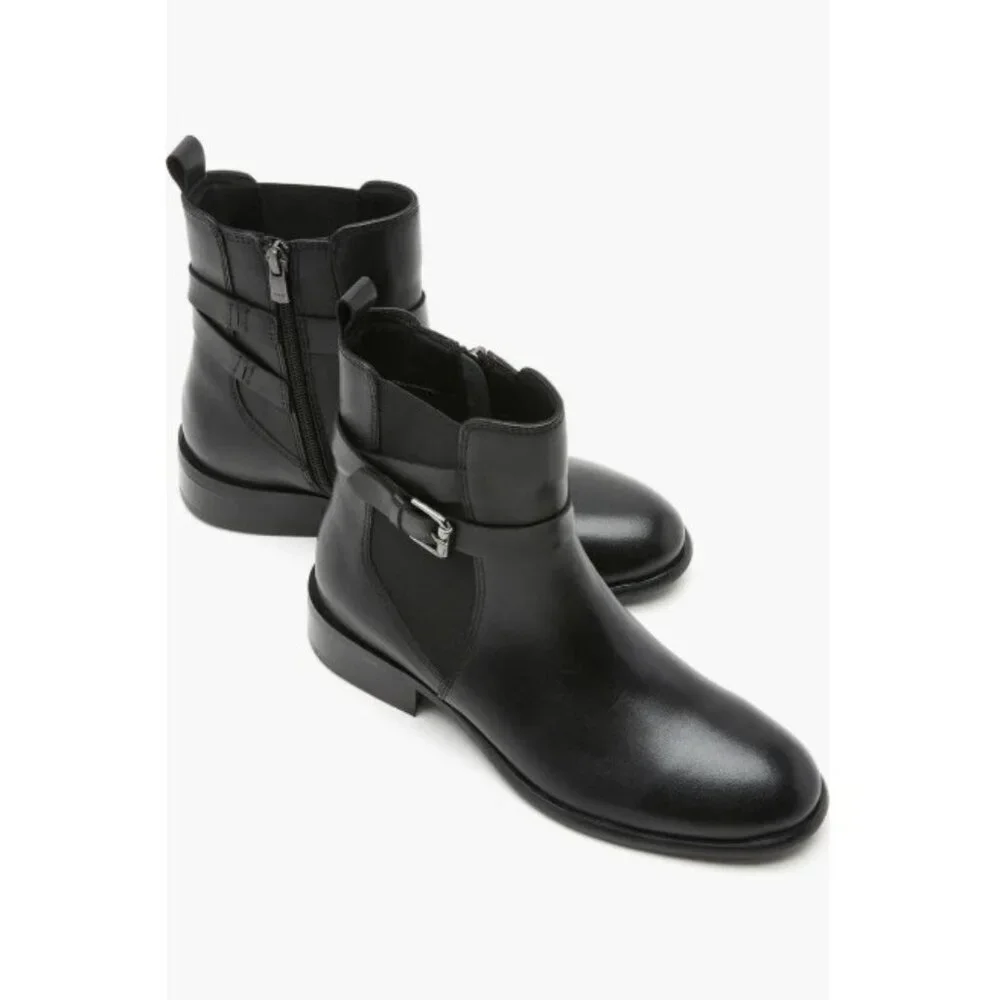 La Canadienne Aiden City Dry Waterproof Black Leather Boots Sz 38 NEW $550